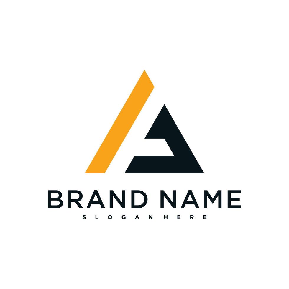 Creative abstract initial letter A logo design. Preamium vector