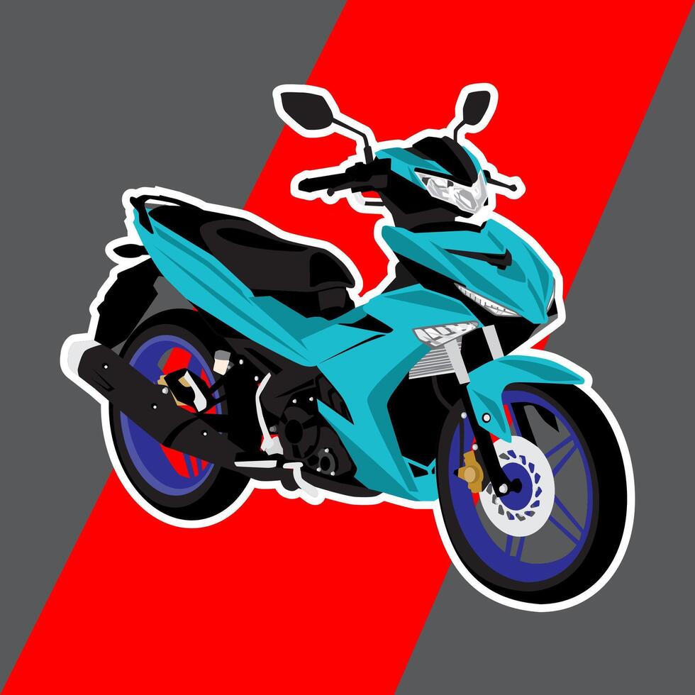motorcycle sport moped model ilustration vector