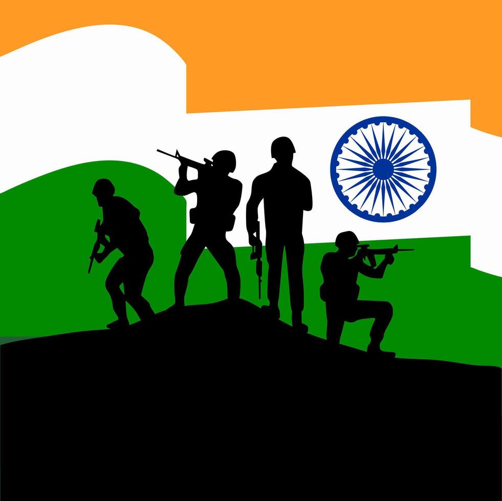 Vijay diwas is victory day, military indian independent day vector