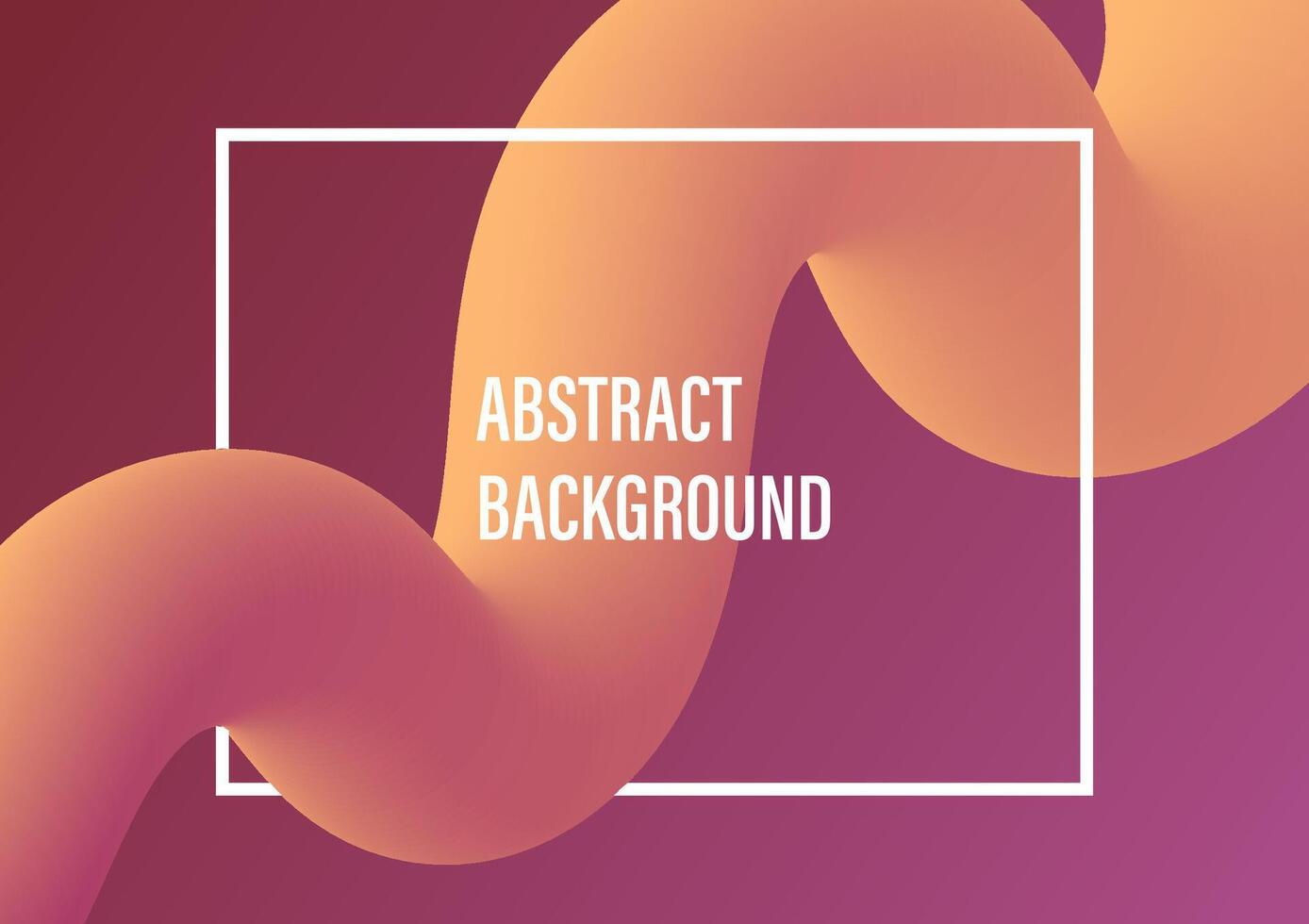 Abstract background with orange fluid gradient color vector