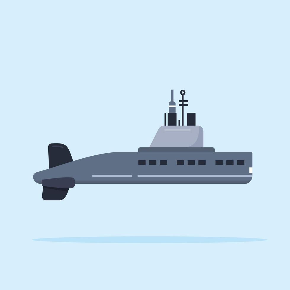 submarine transformation. high tech military ship illustration. suitable for poster and web icon use vector