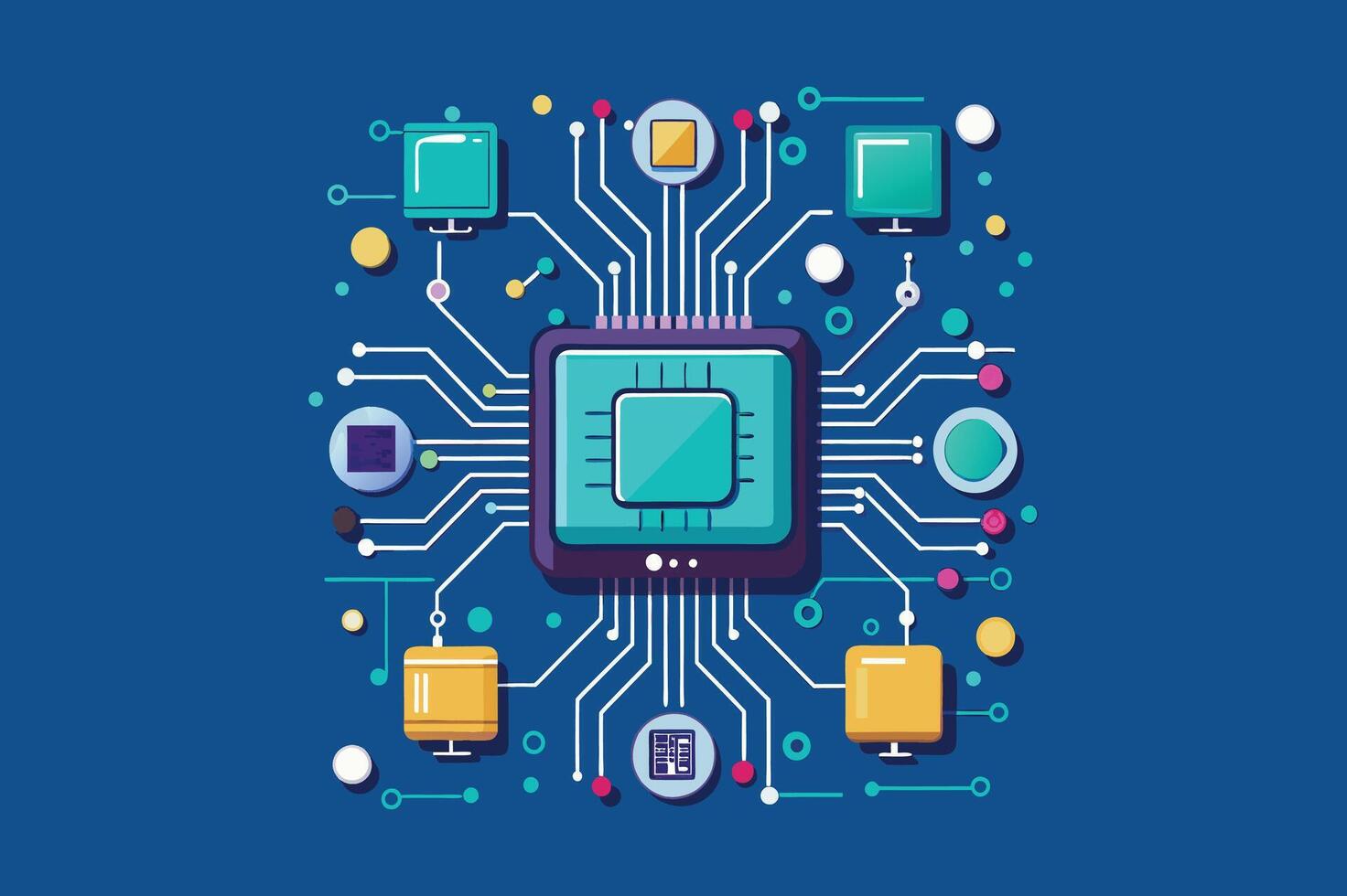 Tech Technology Logo Style vector