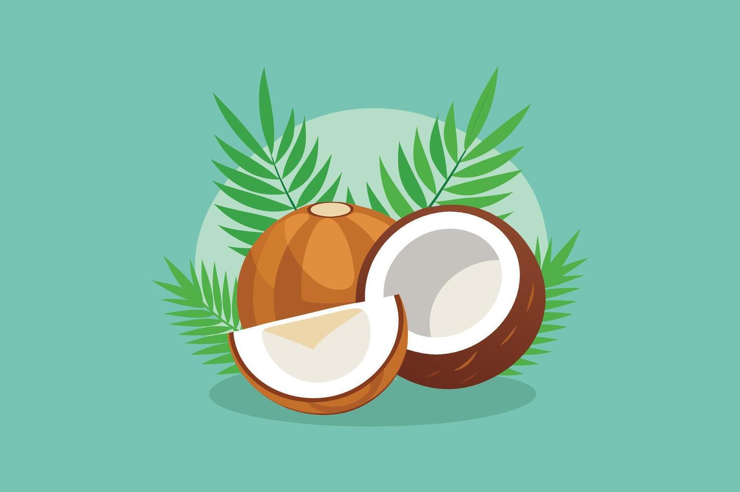 Coconut Fruit Icon Illustration Coco vector