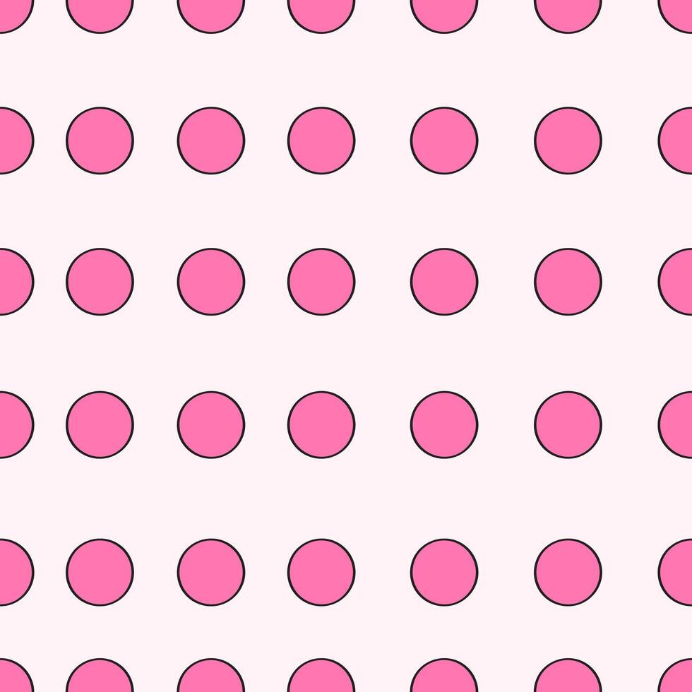 cute pink classic polka dots pattern. vector