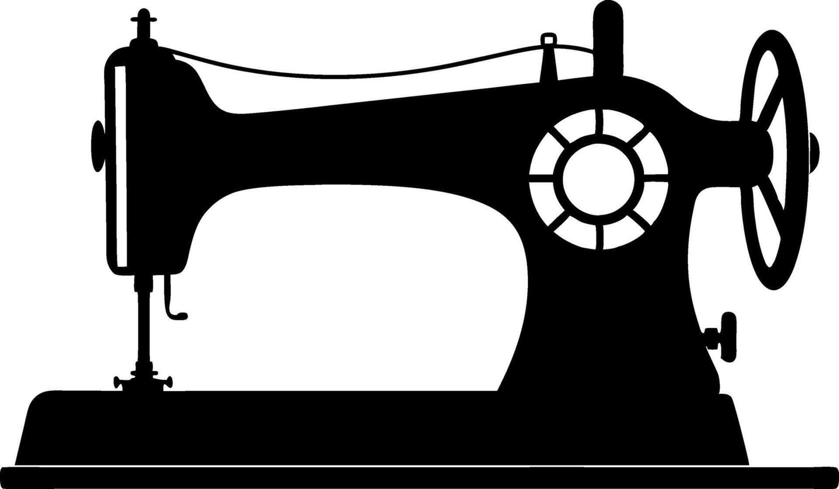 Sewing Machine Silhouette art on a white background vector