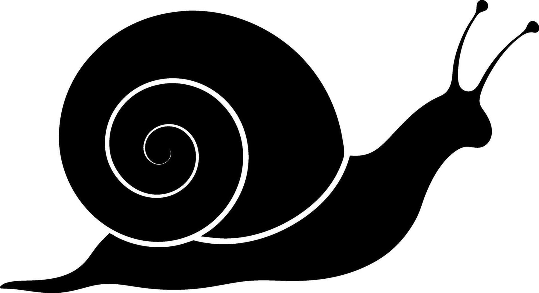 Snail silhouette design black color vector