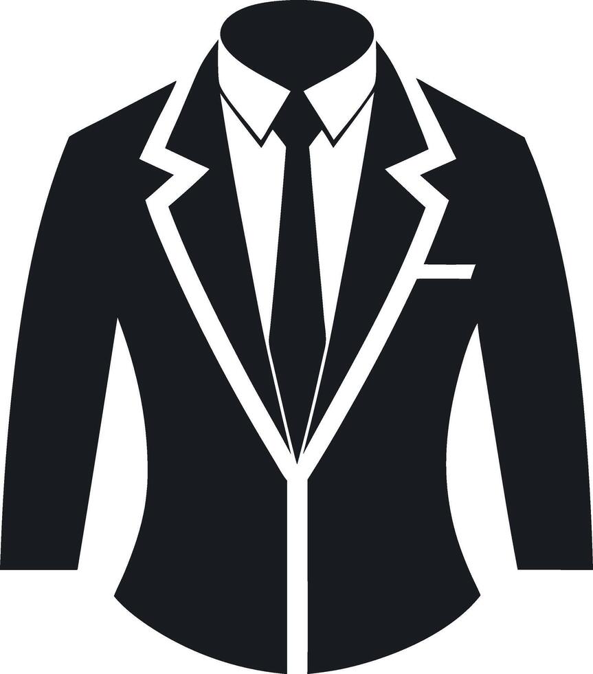 Business suit silhouette design with a white background vector
