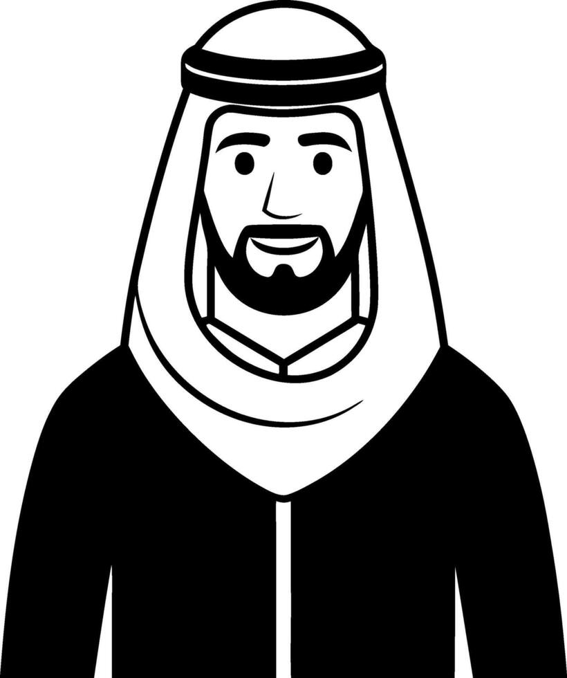 Arabic man silhouette design vector