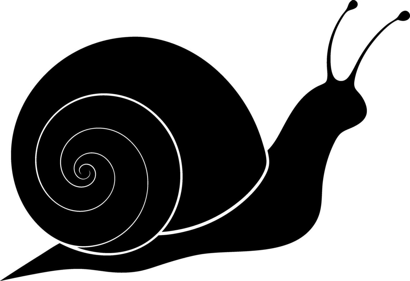 Snail silhouette design black color vector