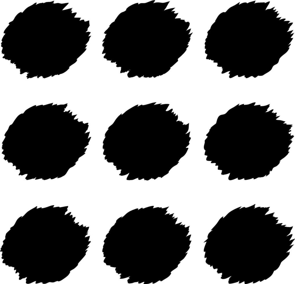Black brush strokes illustration vector