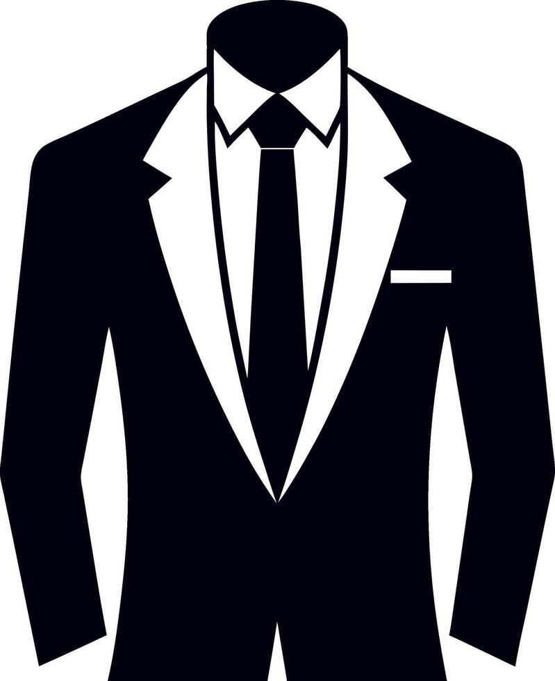 Business suit silhouette design with a white background vector