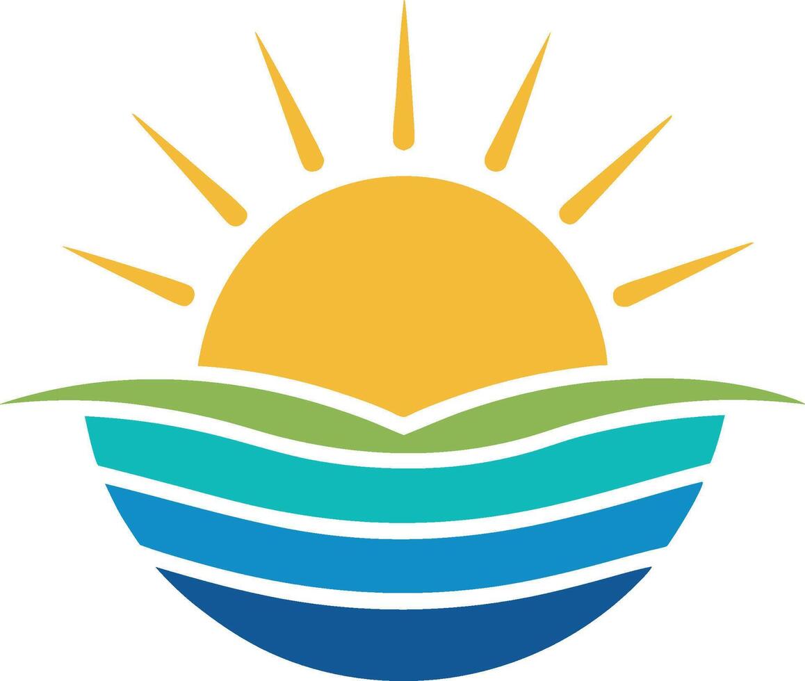 Sunsea logo design with a white background vector