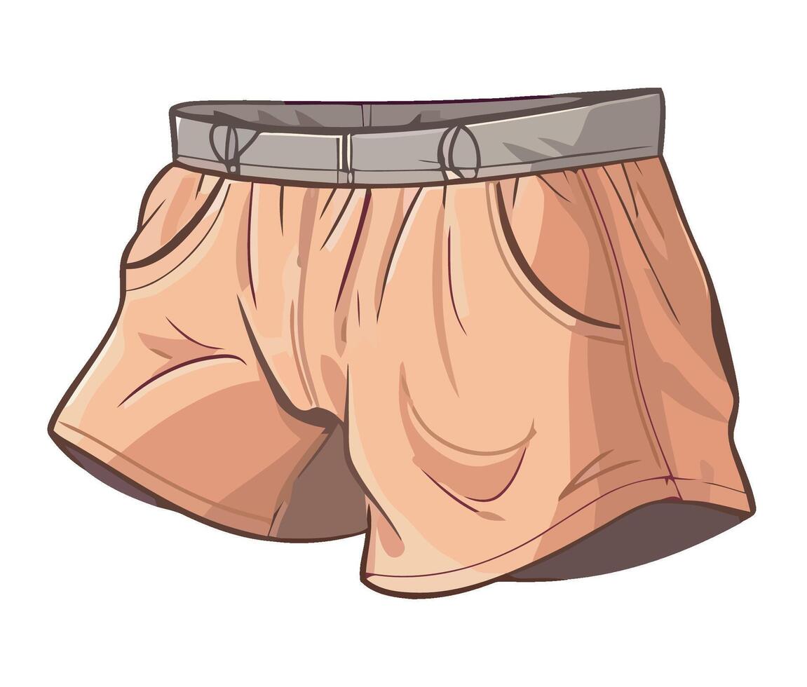 A cartoon shorts with a belt vector