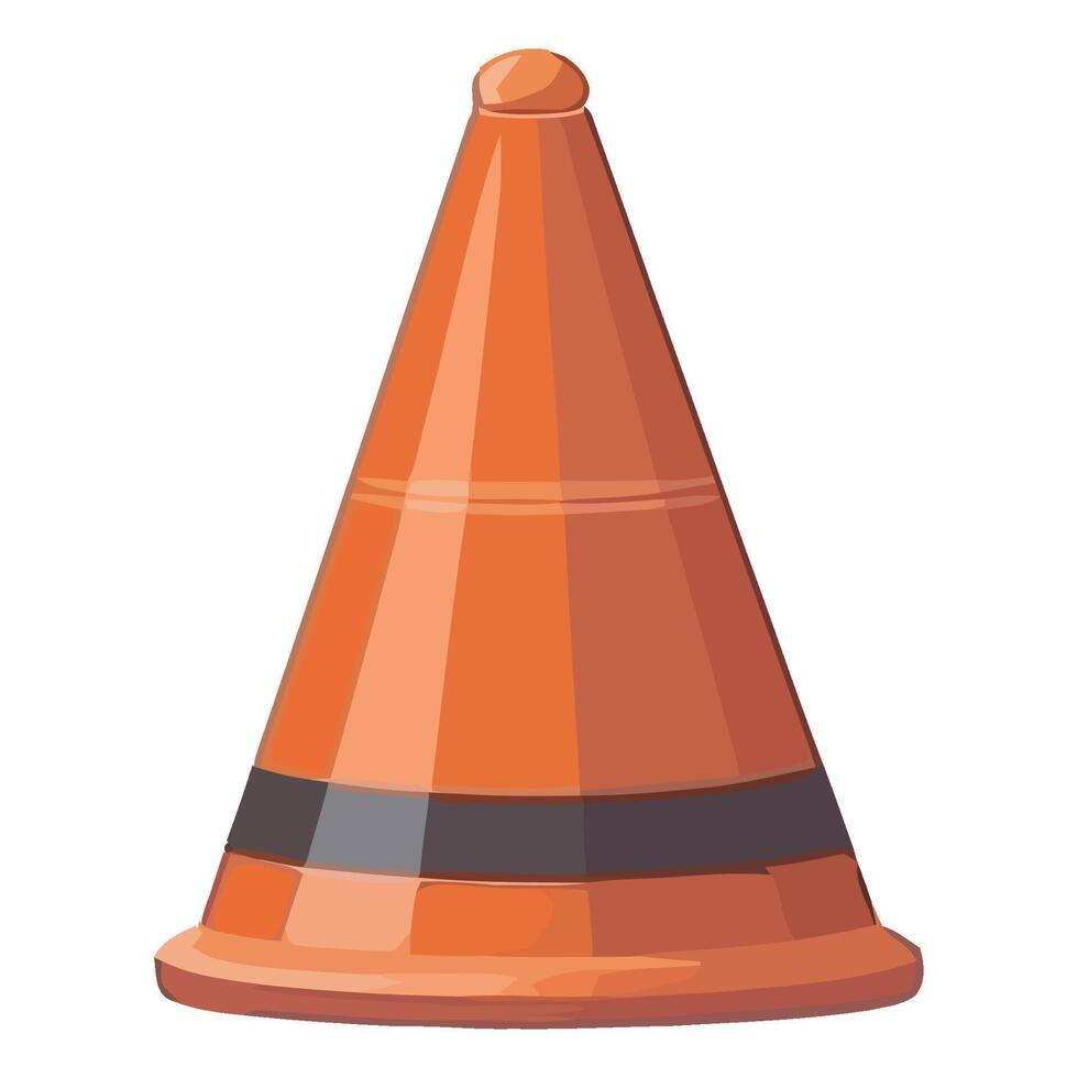 A traffic cone on a white background vector