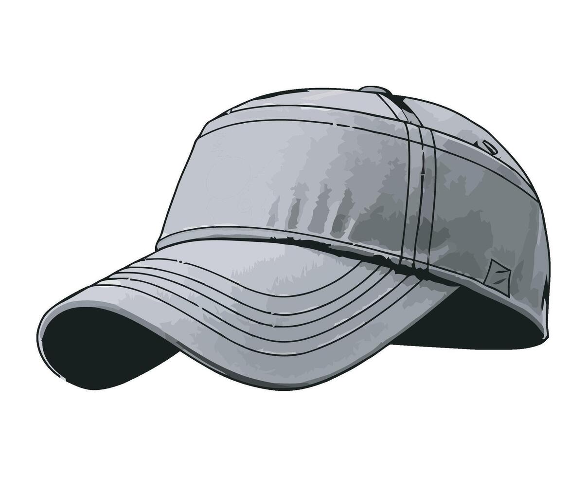 A baseball cap with a gray background vector