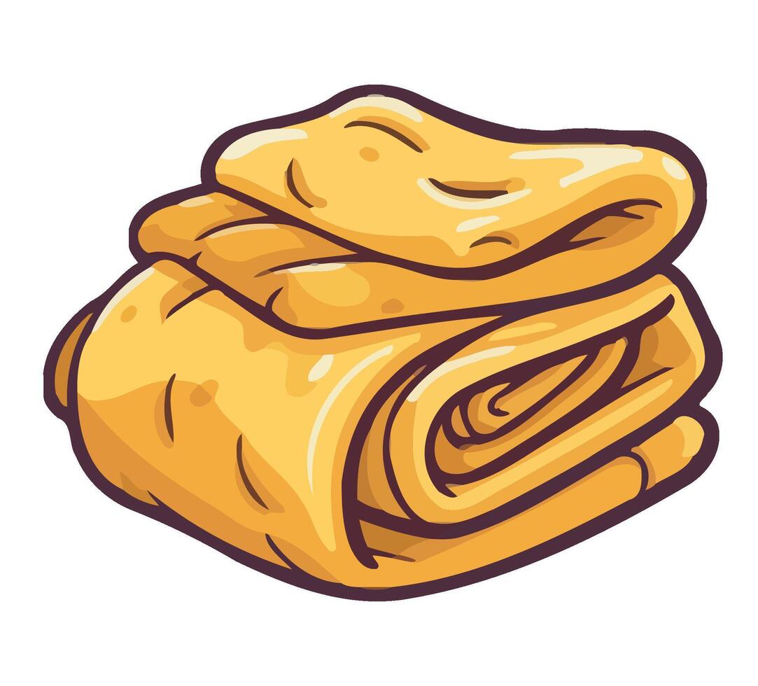 A stack of rolls of bread vector