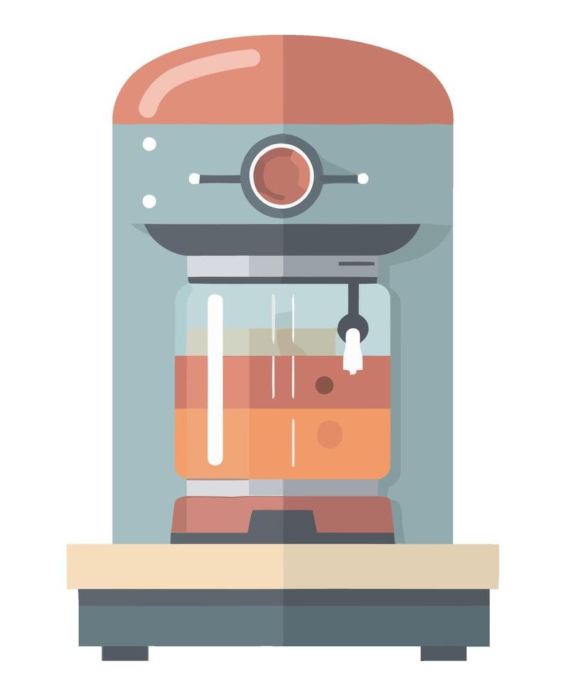 Coffee machine with coffee and milk illustration vector