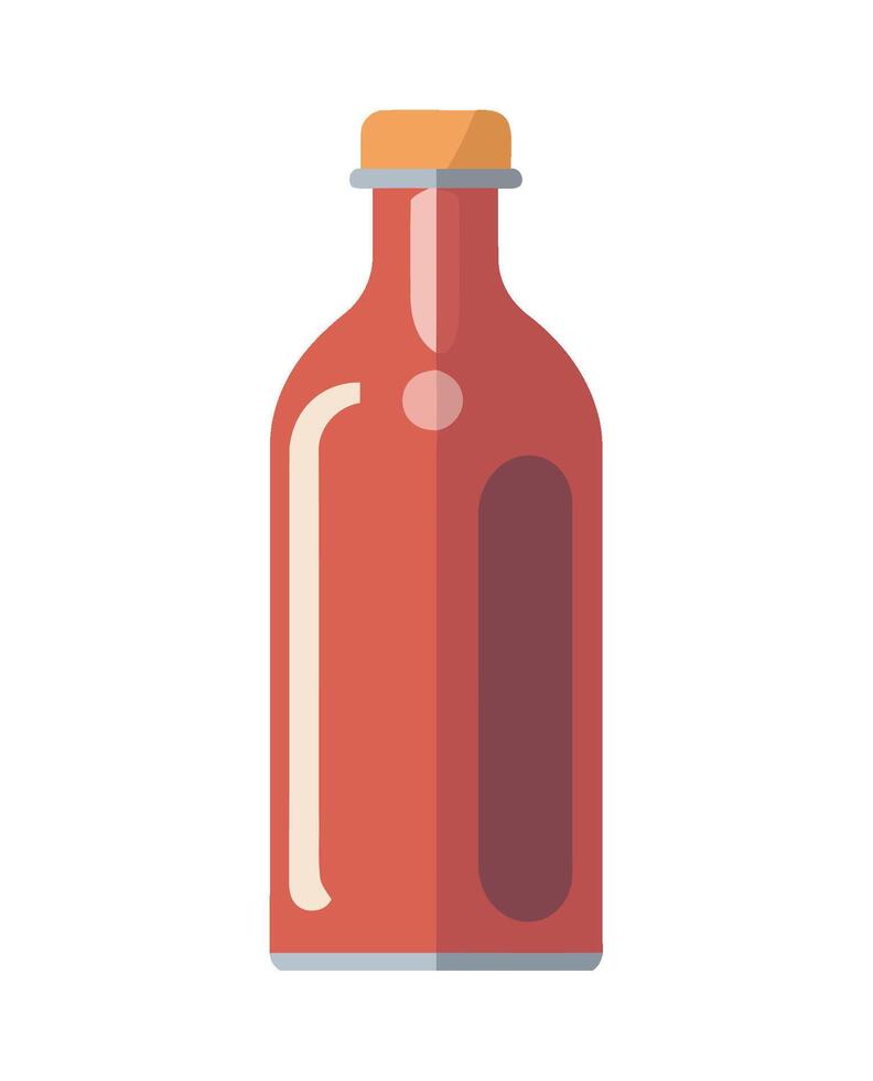 A red bottle with a lid on it vector