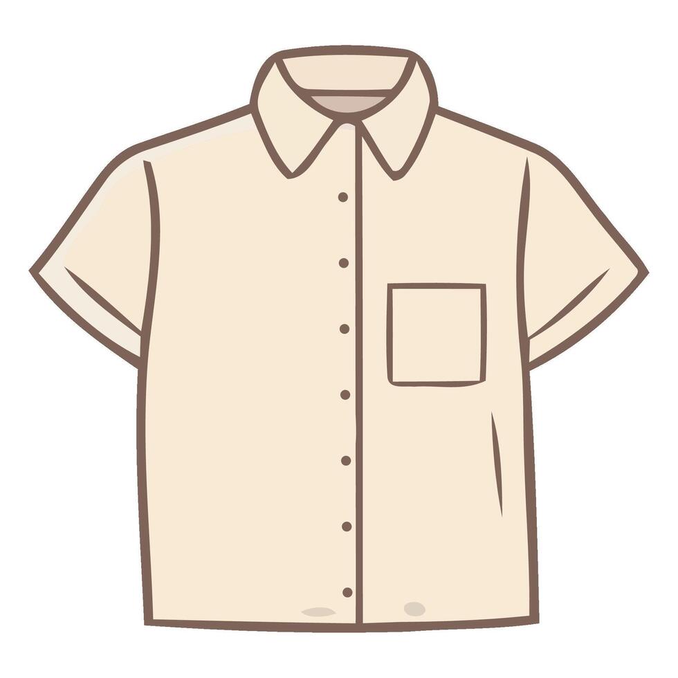 A shirt with a pocket on the front vector
