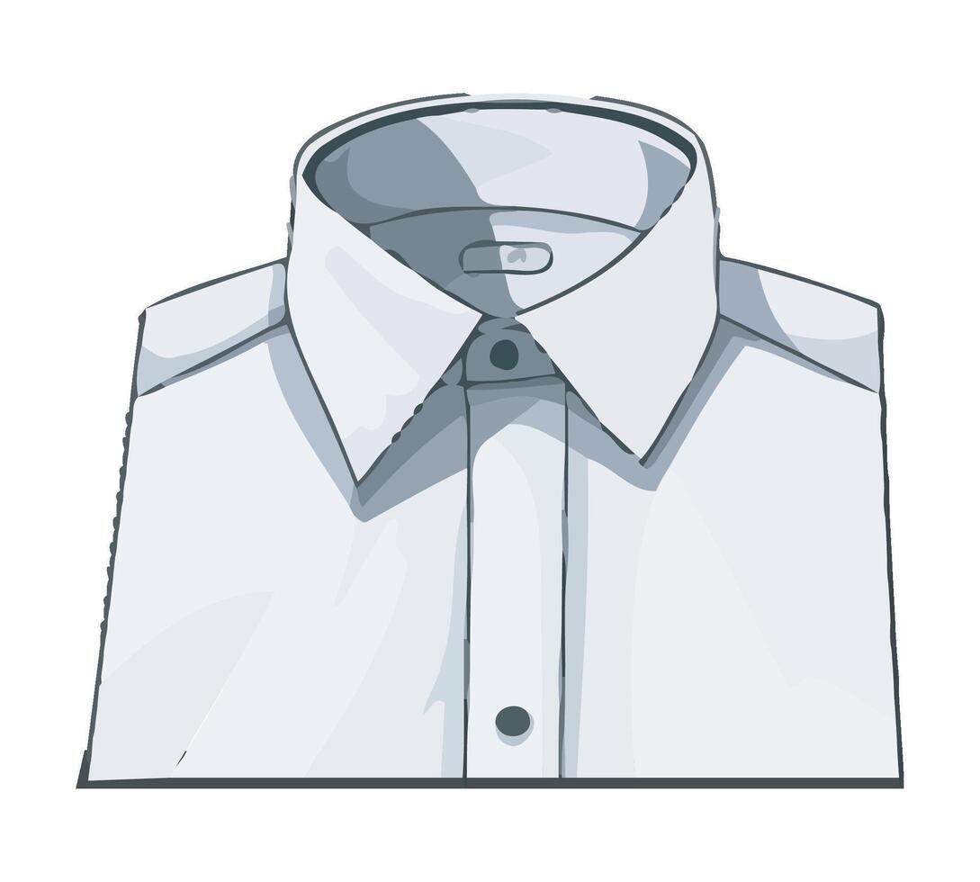 A white shirt with a collar and collar vector