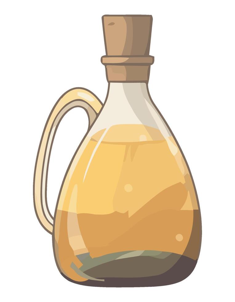 A glass jug with liquid on a white background vector