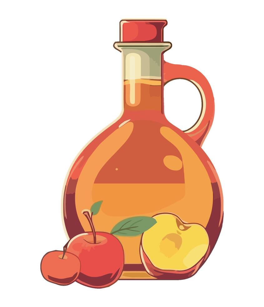 Apple cider illustration vector