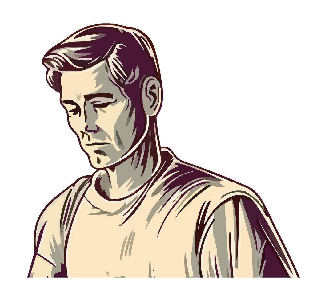 A man with a cell phone in his hand vector