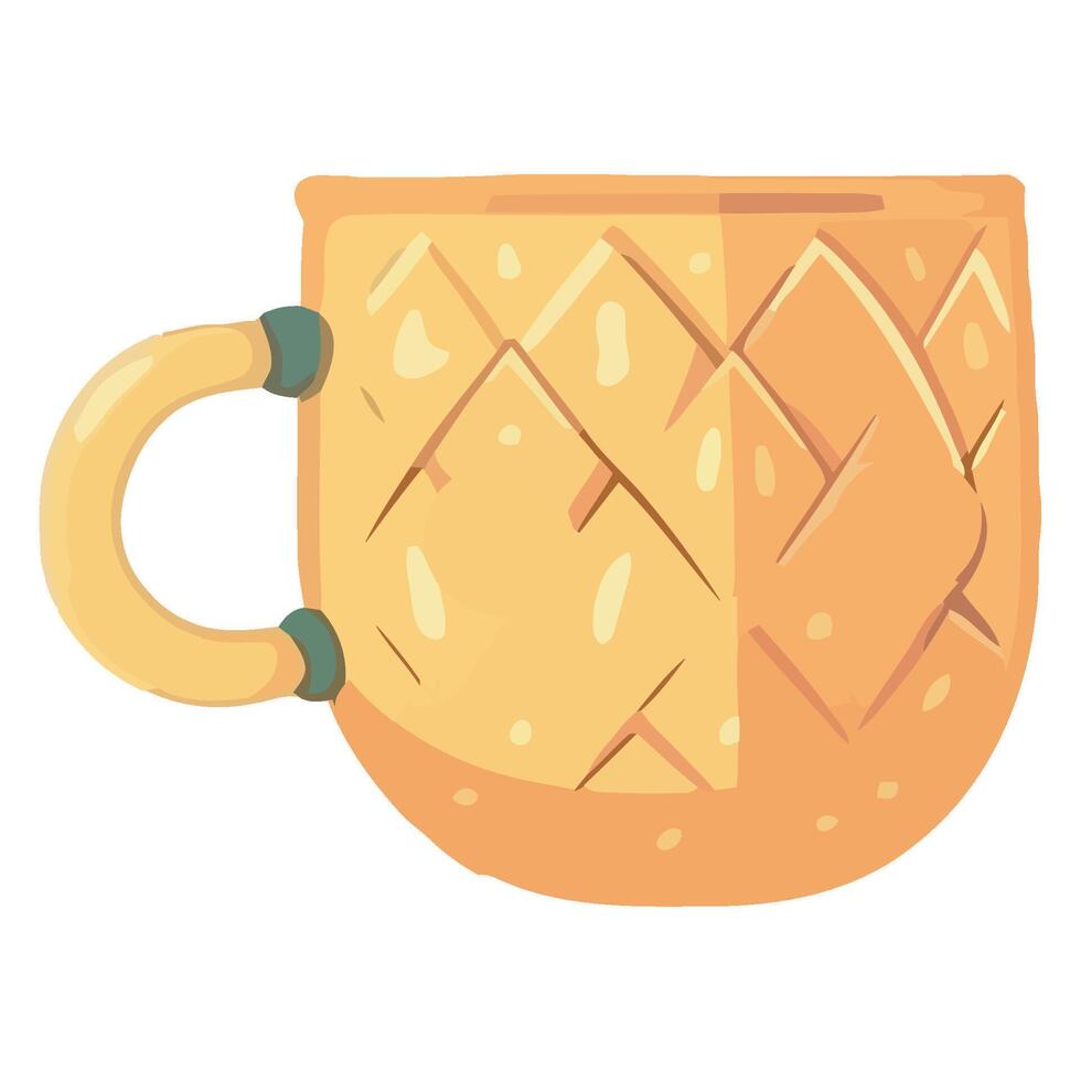 A cartoon pineapple cup with a handle vector