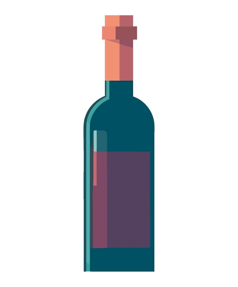 A bottle of wine on a white background vector