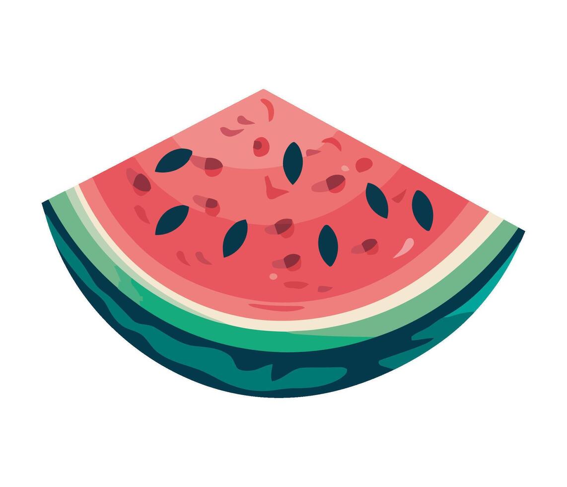 Watermelon slice illustration vector