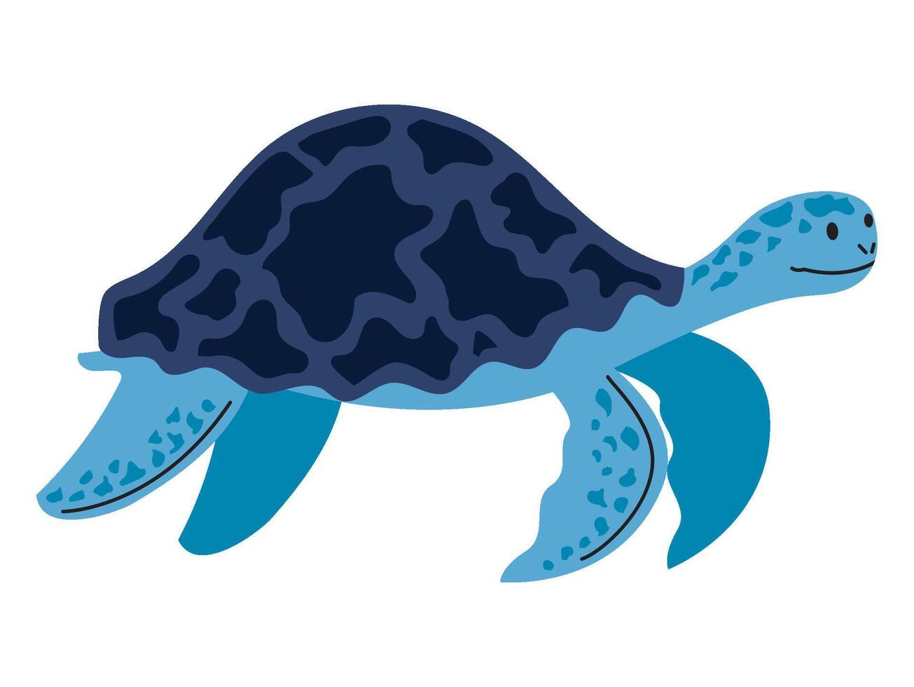 Sea turtle illustration vector