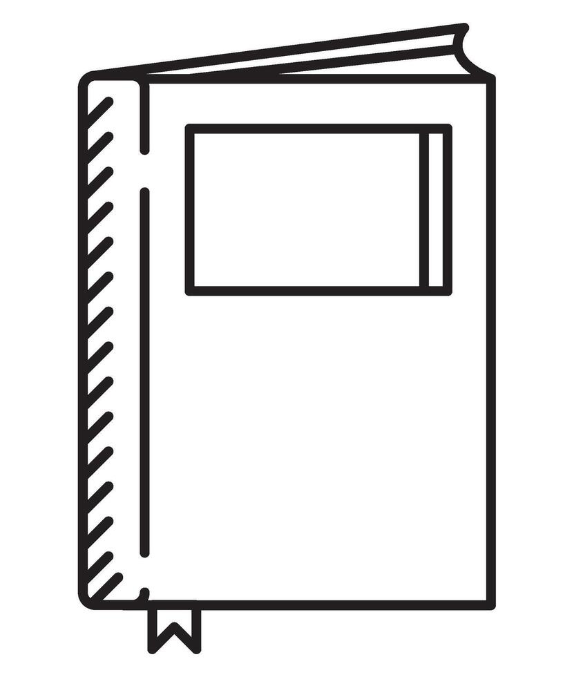 An open book with a blank page vector