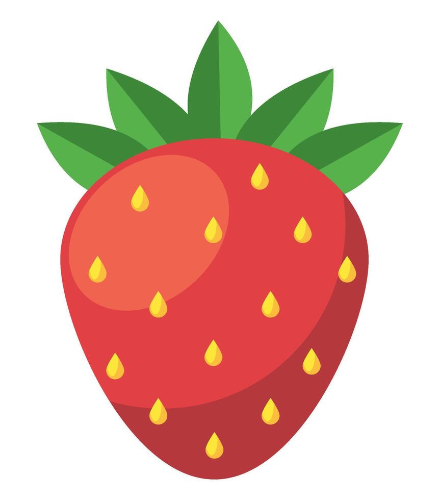 A strawberry with yellow drops on it vector