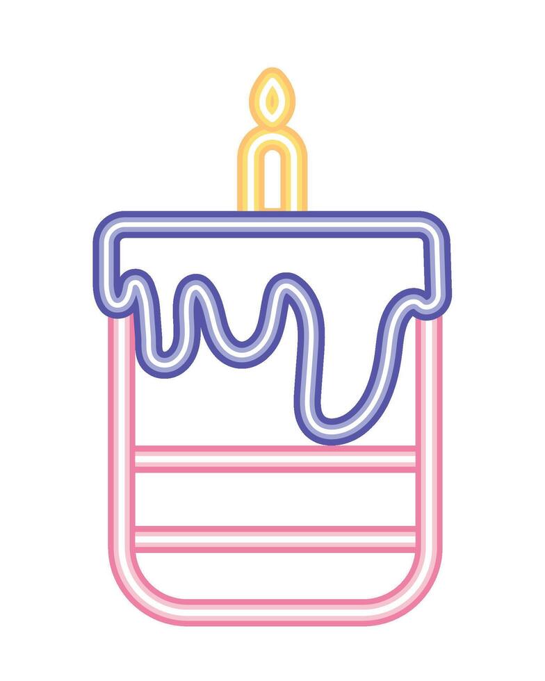Birthday cake icon illustration vector