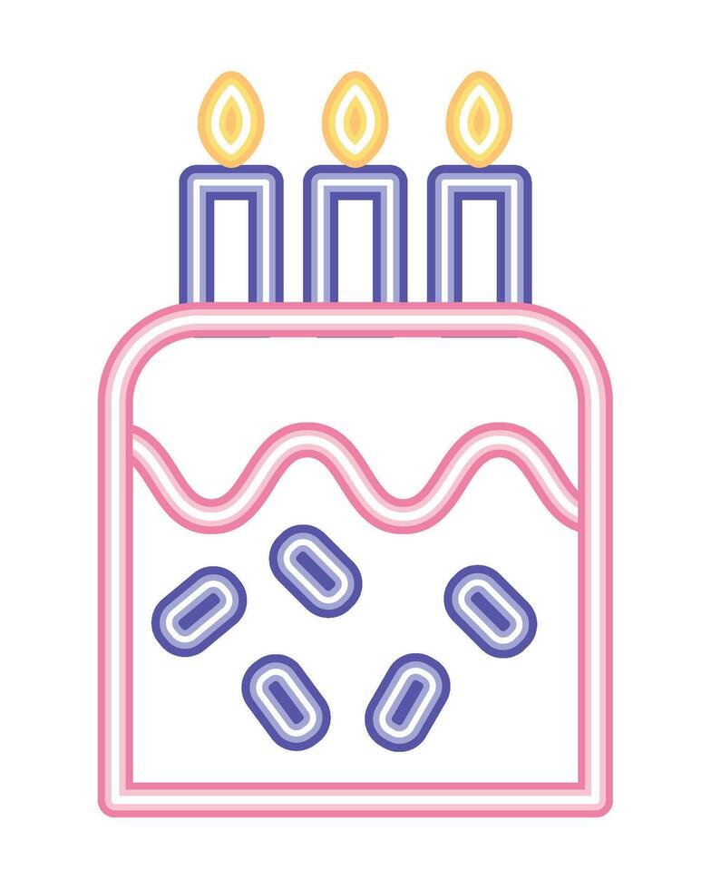 Birthday cake icon illustration vector