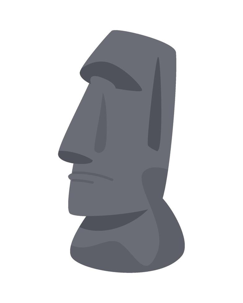 An easter island statue on a white background vector