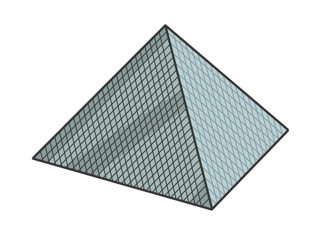 A pyramid with a blue background vector