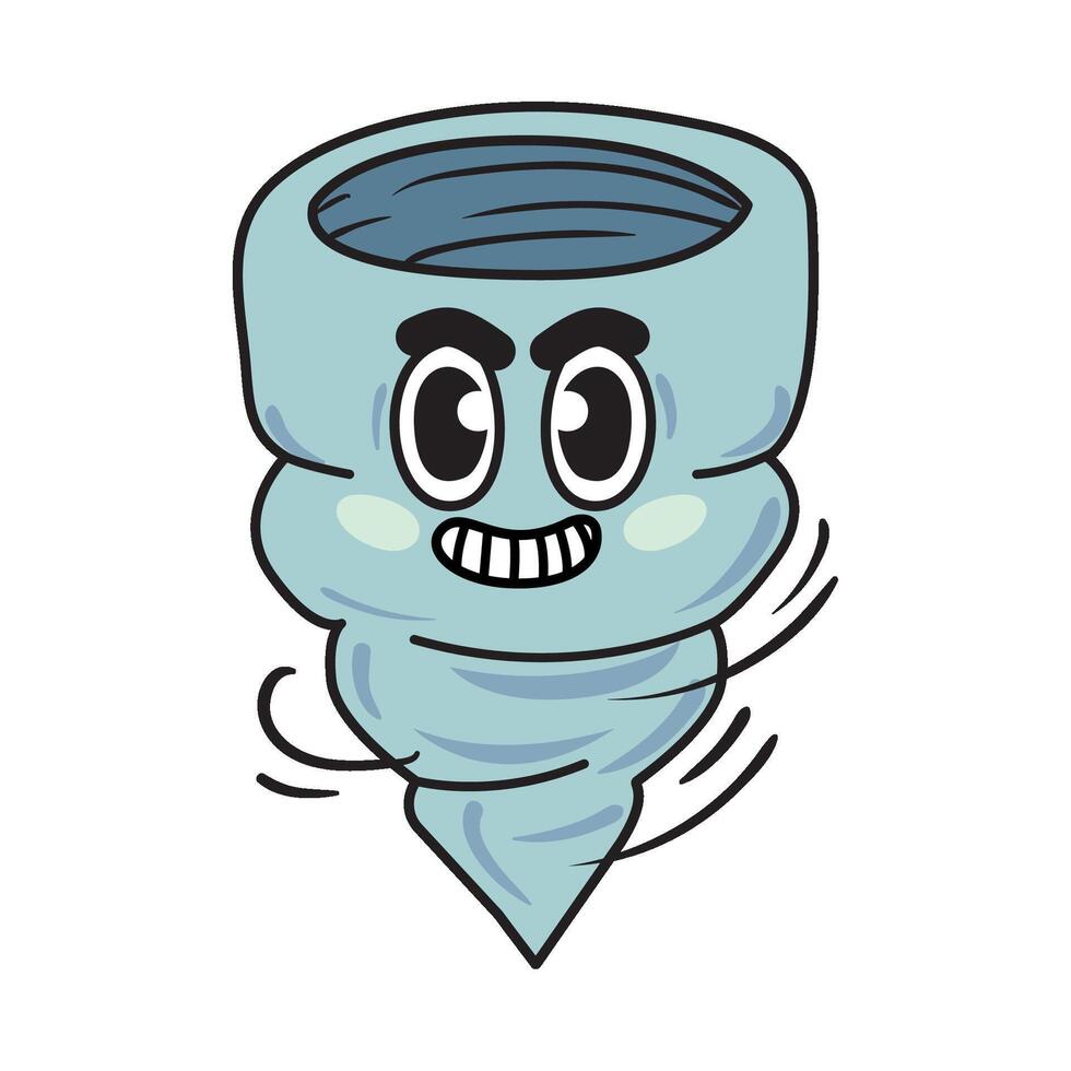 A cartoon character with a smile on its face vector