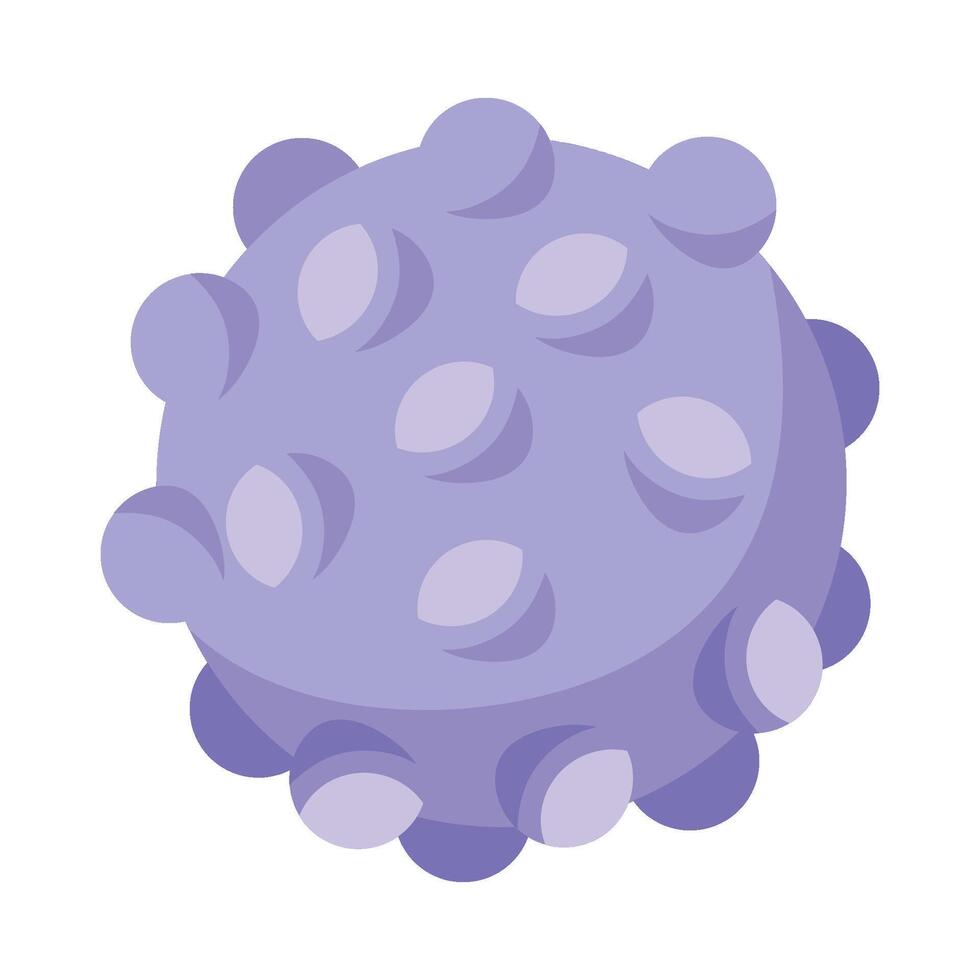 A purple virus with many dots on it vector