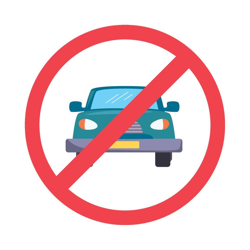 No parking sign illustration vector