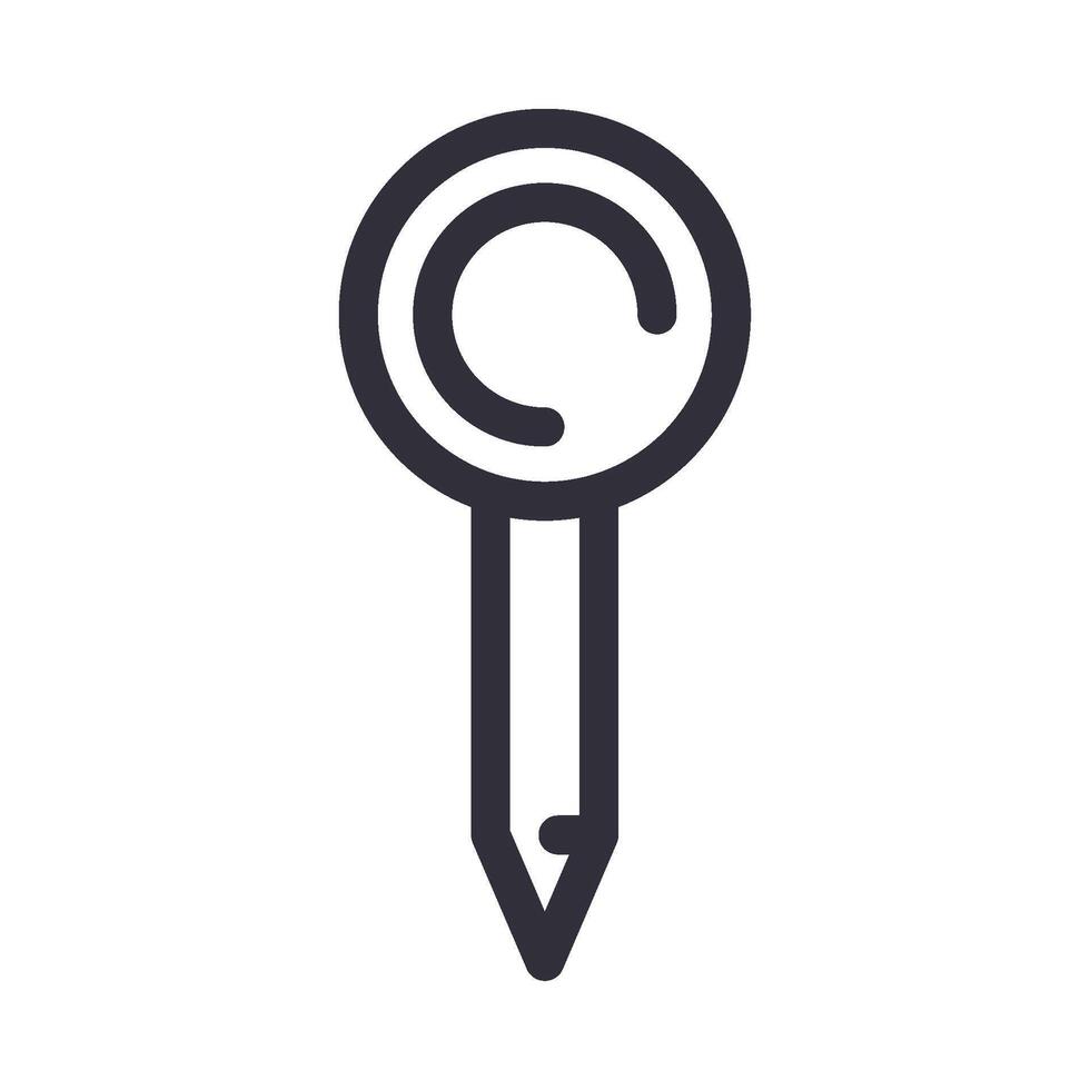 A pin with a circle on it vector