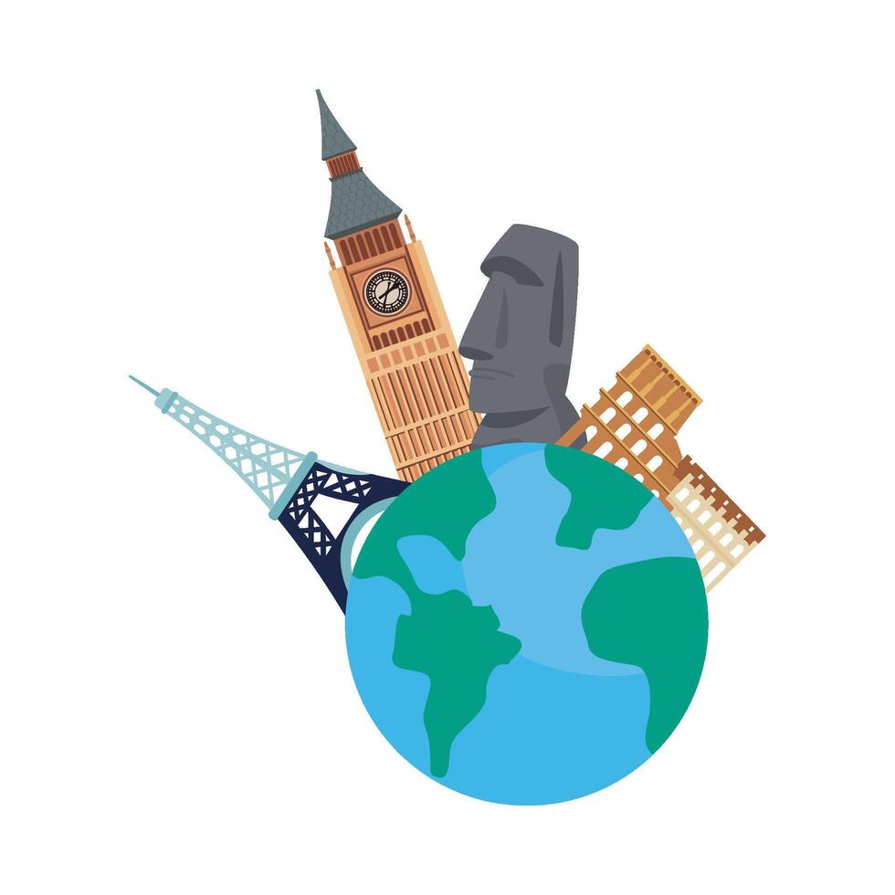 Travel around the world illustration vector