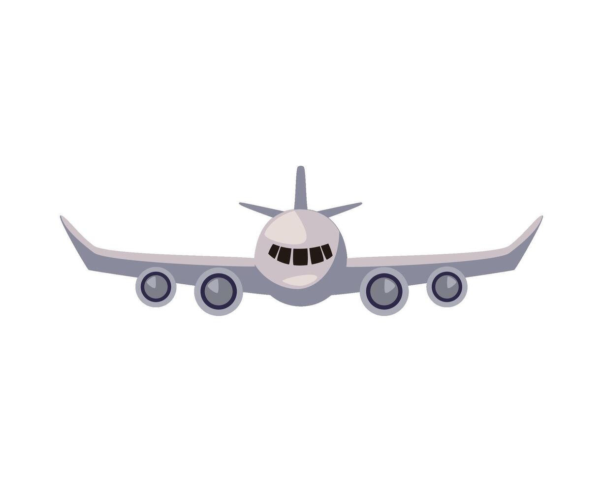 Airplane icon in flat style on white background vector