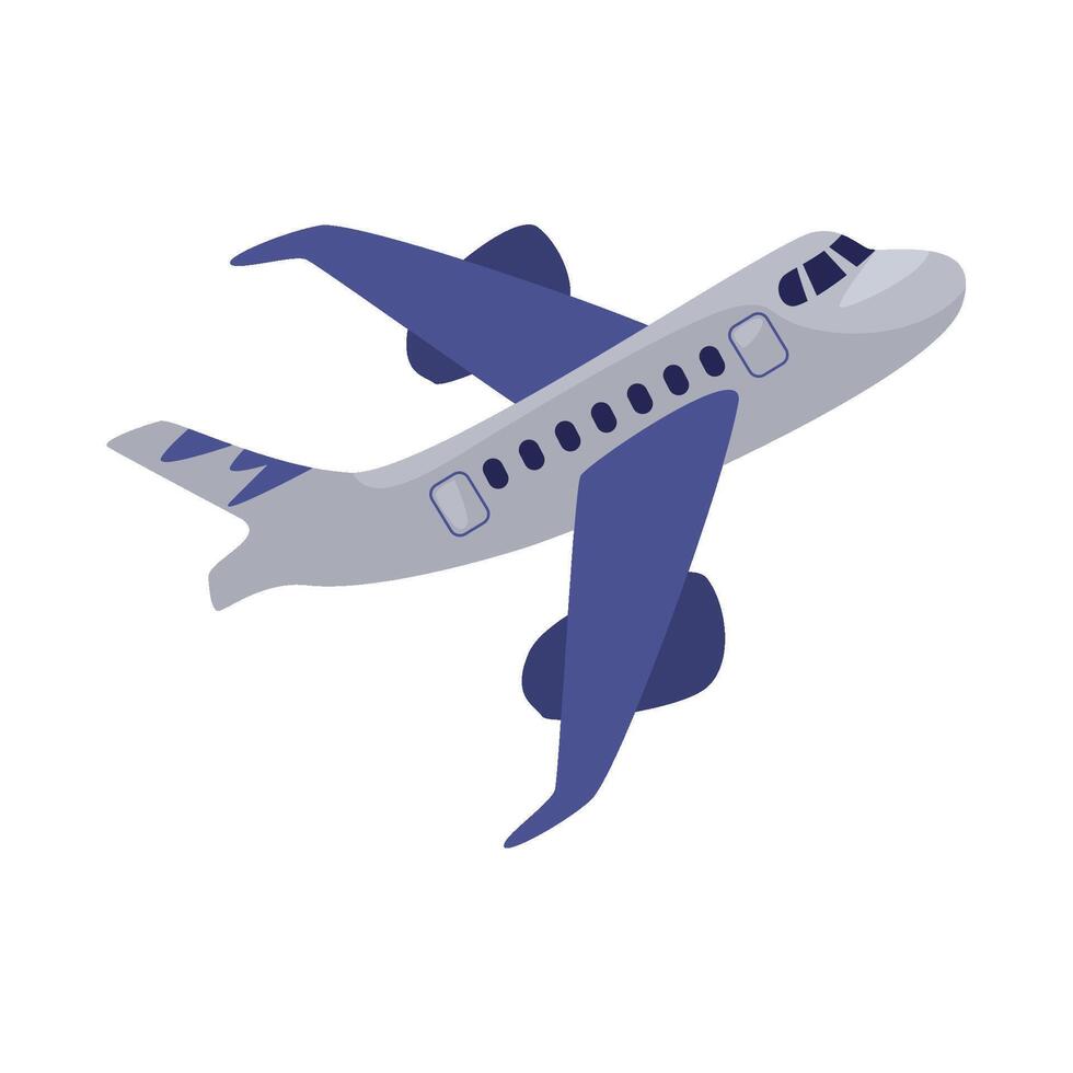 Airplane icon in flat style on white background vector