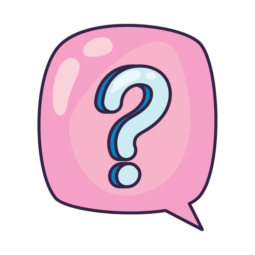 Question mark bubble icon illustration design vector