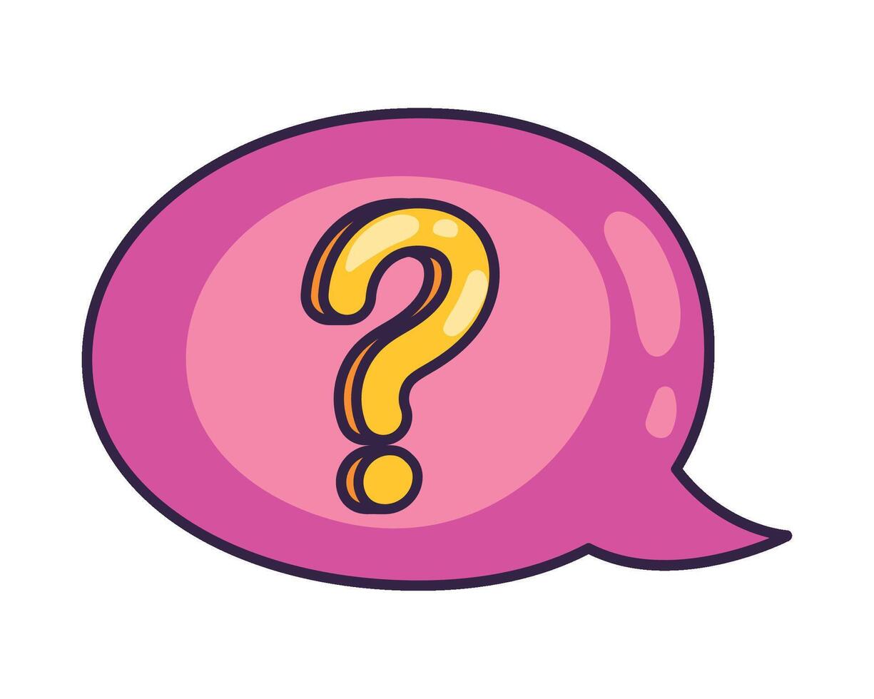 Question bubble icon illustration design vector