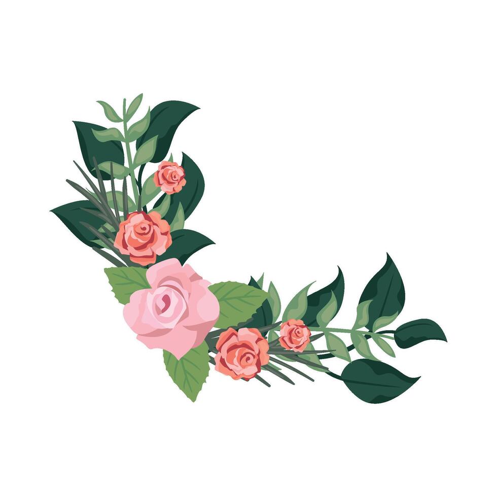 illustration of a floral wreath vector