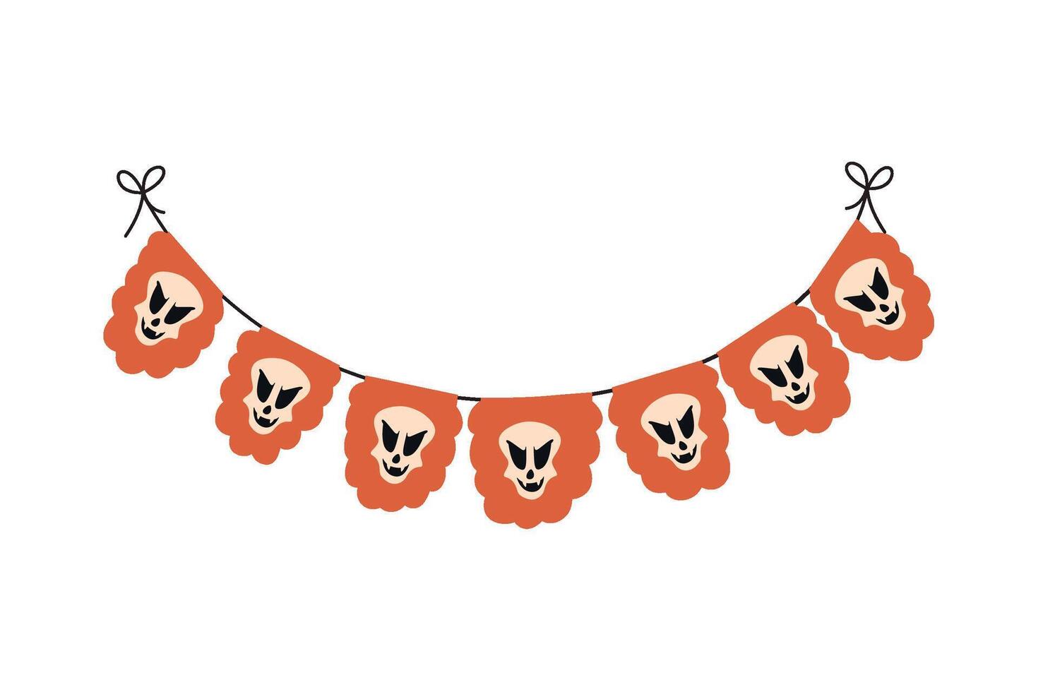 Halloween banner with skulls and bones vector