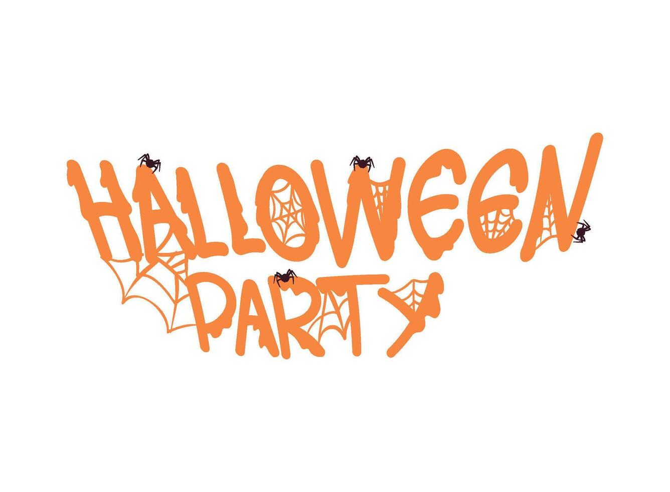 Halloween party logo vector