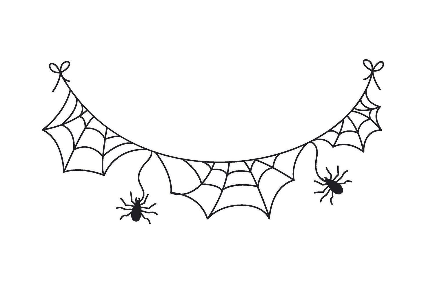 Halloween spider web clipart vector